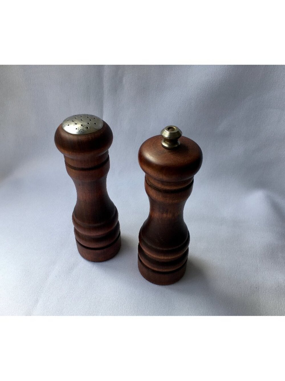 Baribocraft Canada Salt & Pepper Shaker Set Tall 9.5 Inch Teak Dark Wooden
